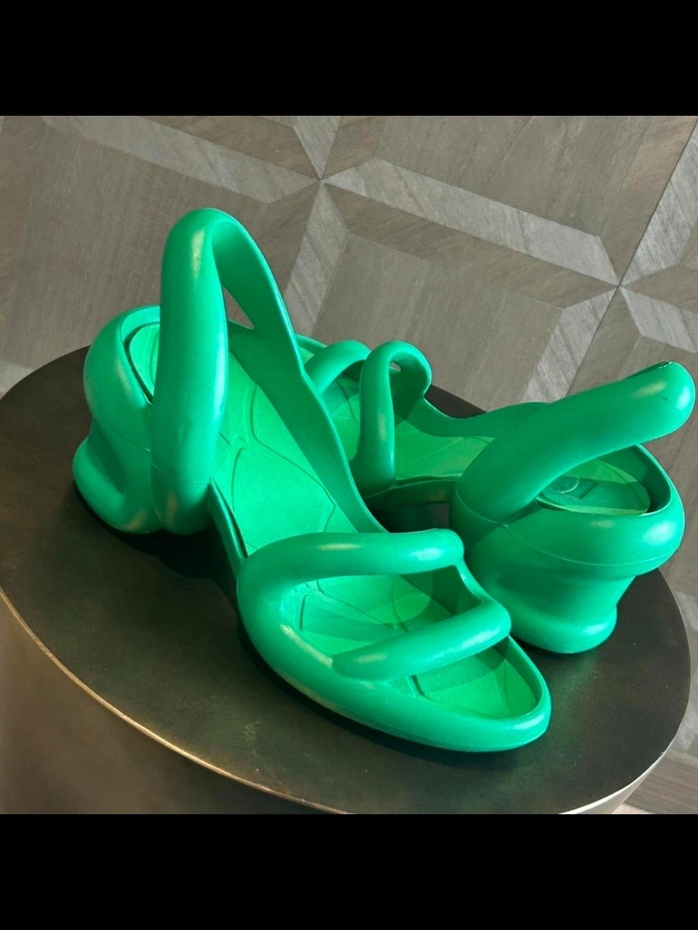 Camper Kobarah slingback sandals green EVA rubber size 7